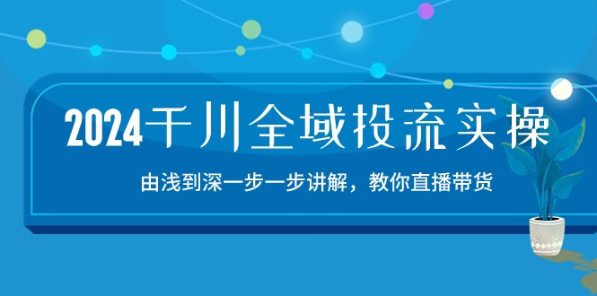 （10848期）2024千川-全域投流精品实操：由谈到深一步一步讲解，教你直播带货-15节-云帆学社