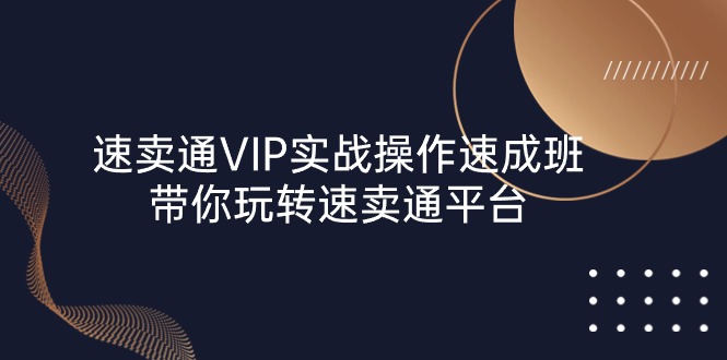 （10935期）速卖通 VIP实战操作-速成班，带你玩转速卖通平台（23节）-云帆学社