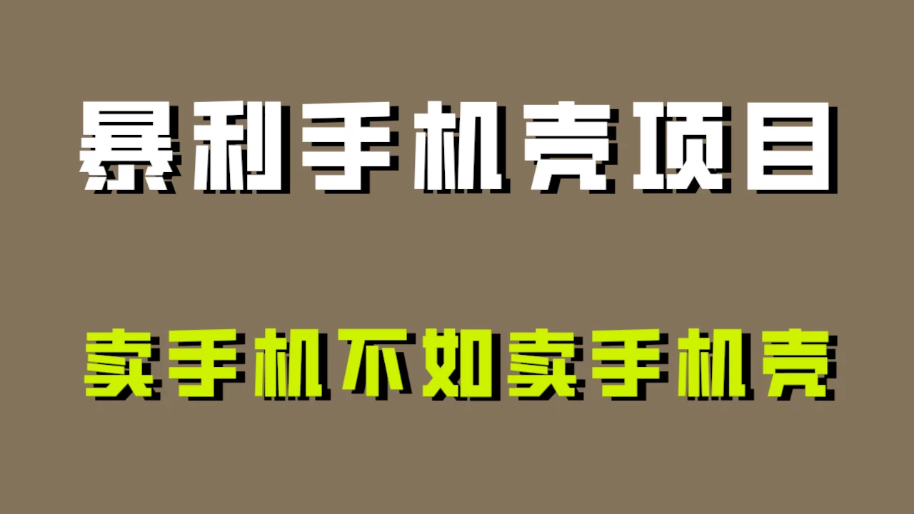 卖手机不如卖手机壳，暴利手机壳项目玩法拆解！-云帆学社