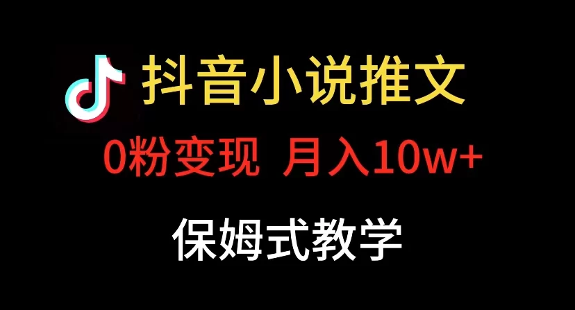 小说推文月入 10w，最适合小白上手，保姆式教学-云帆学社