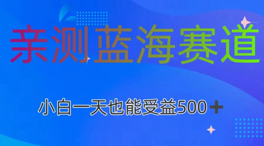 亲测蓝海赛道，利用AI创作，小白一天收益500+-云帆学社