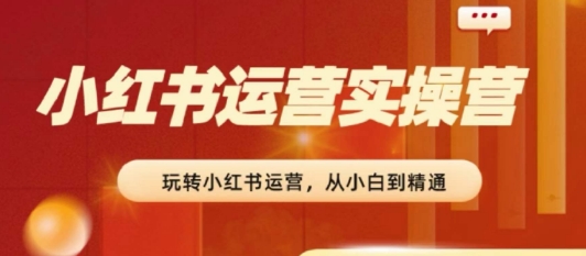 2024小红书运营实操营，​从入门到精通，完成从0~1~100-云帆学社