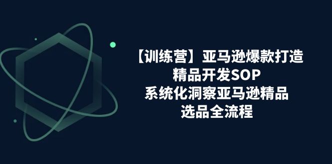 亚马逊爆款打造之精品开发SOP【训练营】，系统化洞察亚马逊精品选品全流程-云帆学社