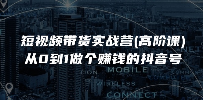 （11253期）短视频带货实战营(高阶课)，从0到1做个赚钱的抖音号（17节课）-云帆学社