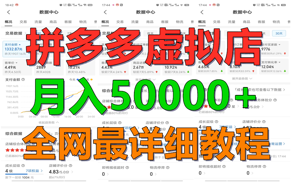 拼多多虚拟电商训练营月入50000+你也行，暴利稳定长久，副业首选-云帆学社