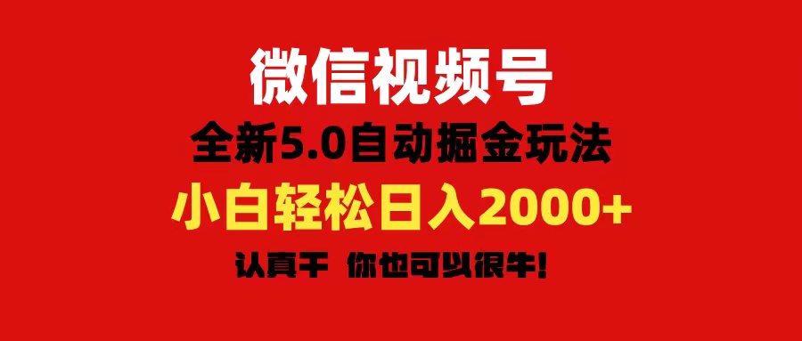 （11332期）微信视频号变现，5.0全新自动掘金玩法，日入利润2000+有手就行-云帆学社