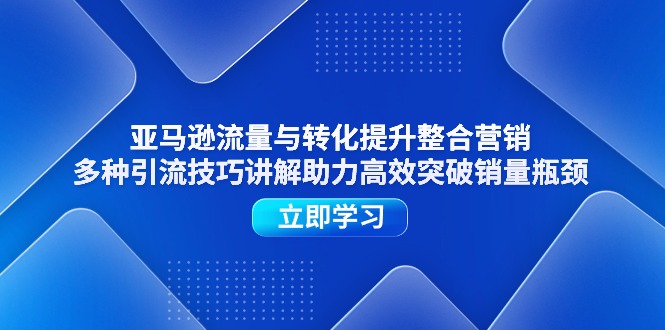 （11335期）亚马逊流量与转化提升整合营销，多种引流技巧讲解助力高效突破销量瓶颈-云帆学社