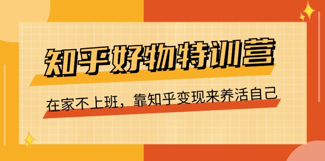 （11369期）知乎好物特训营，在家不上班，靠知乎变现来养活自己（16节）-云帆学社