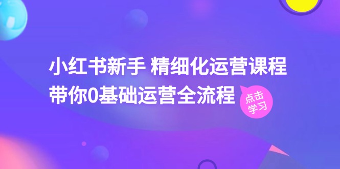 （11417期）小红书新手 精细化运营课程，带你0基础运营全流程（41节视频课）-云帆学社