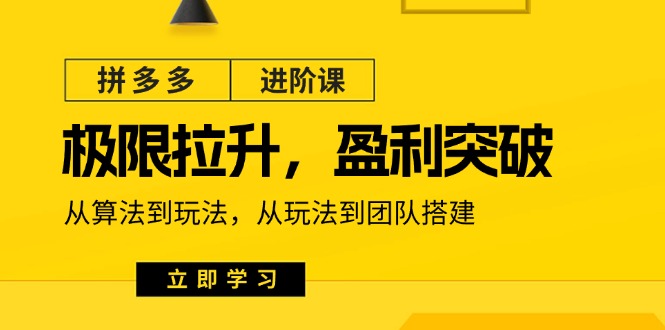 （11435期）拼多多·进阶课：极限拉升/盈利突破：从算法到玩法 从玩法到团队搭建-18节-云帆学社