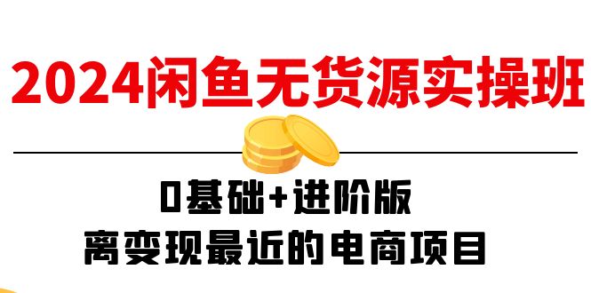 2024闲鱼无货源实操班：0基础+进阶版，离变现最近的电商项目（15节）-云帆学社