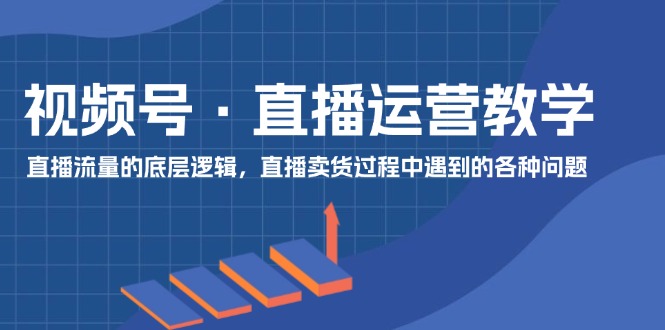 （11687期）视频号 直播运营教学：直播流量的底层逻辑，直播卖货过程中遇到的各种问题-云帆学社