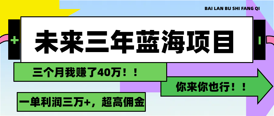 （11716期）未来三年，蓝海赛道，月入3万+-云帆学社