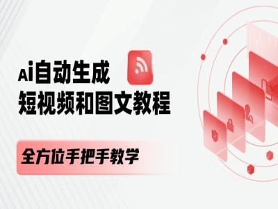 AI自动生成短视频和图文课程，全方位手把手教学-云帆学社