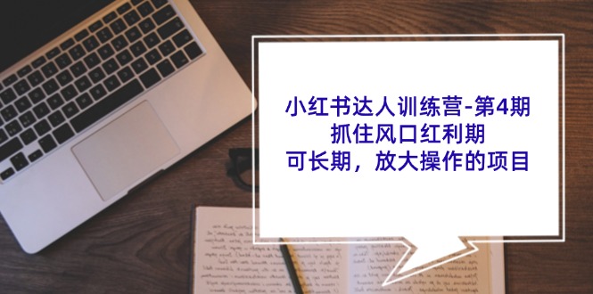 （11837期）小红书达人训练营-第4期：抓住风口红利期，可长期，放大操作的项目-云帆学社