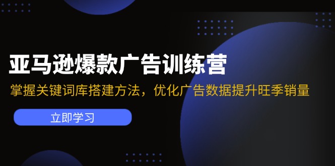 （11858期）亚马逊爆款广告训练营：掌握关键词库搭建方法，优化广告数据提升旺季销量-云帆学社