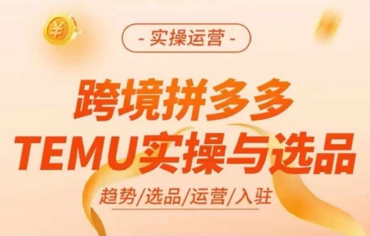 跨境拼多多TEMU实操与选品，多多temu跨境选品运营实操-云帆学社