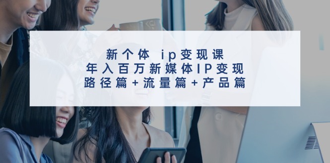 新个体ip变现课，年入百万新媒体IP变现，路径篇+流量篇+产品篇-云帆学社