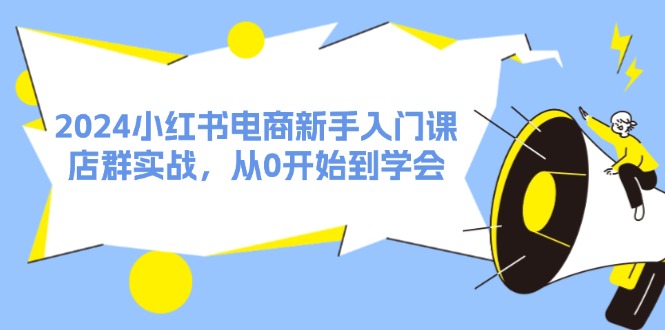 （11988期）2024小红书电商新手入门课，店群实战，从0开始到学会（31节）-云帆学社