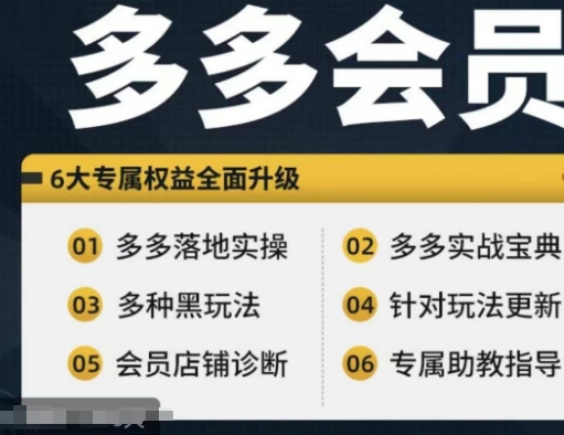 拼多多会员，拼多多实战宝典+实战落地实操，从新手到高阶内容全面覆盖-云帆学社