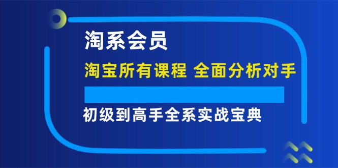 （12055期）淘系会员【淘宝所有课程，全面分析对手】，初级到高手全系实战宝典-云帆学社