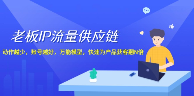 （12077期）老板 IP流量 供应链，动作越少，账号越好，万能模型，快速为产品获客翻N倍-云帆学社