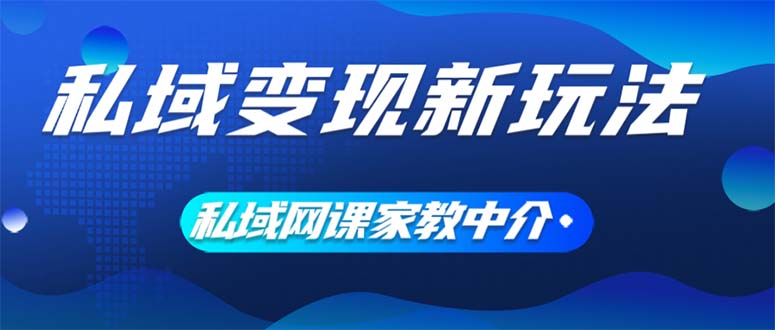 （12089期）私域变现新玩法，网课家教中介，只做渠道和流量，让大学生给你打工、0…-云帆学社