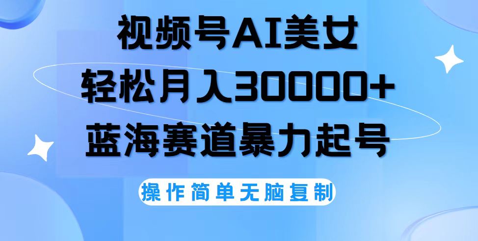 （12125期）视频号AI美女跳舞，轻松月入30000+，蓝海赛道，流量池巨大，起号猛，无…-云帆学社