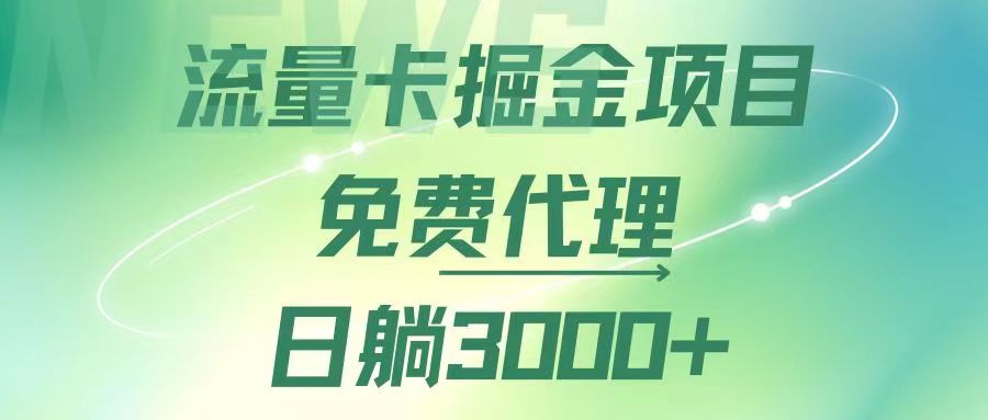 （12321期）流量卡掘金代理，日躺赚3000+，变现暴力，多种推广途径-云帆学社