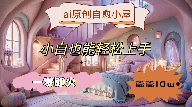 ai原创治愈小屋，小白也能轻松上手，一发即火，篇篇10w+-云帆学社