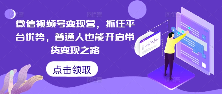 微信视频号变现营，抓住平台优势，普通人也能开启带货变现之路-云帆学社