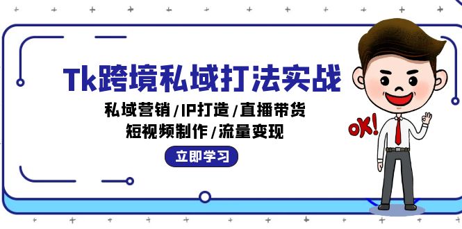 （12598期）Tk跨境私域打法实战：私域营销/IP打造/直播带货/短视频制作/流量变现-云帆学社