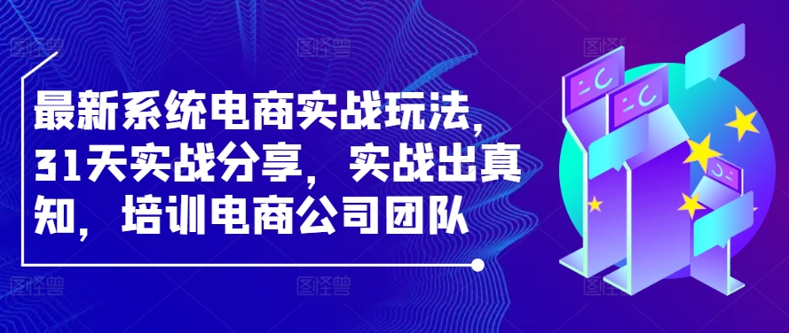 最新系统电商实战玩法，31天实战分享，实战出真知，培训电商公司团队-云帆学社