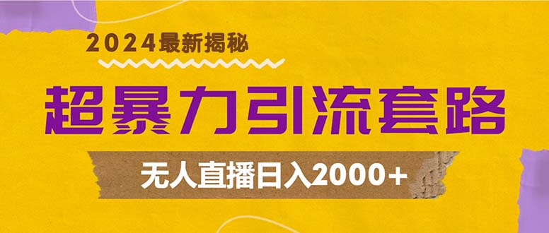 （12800期）超暴力引流套路，无人直播日入2000+-云帆学社