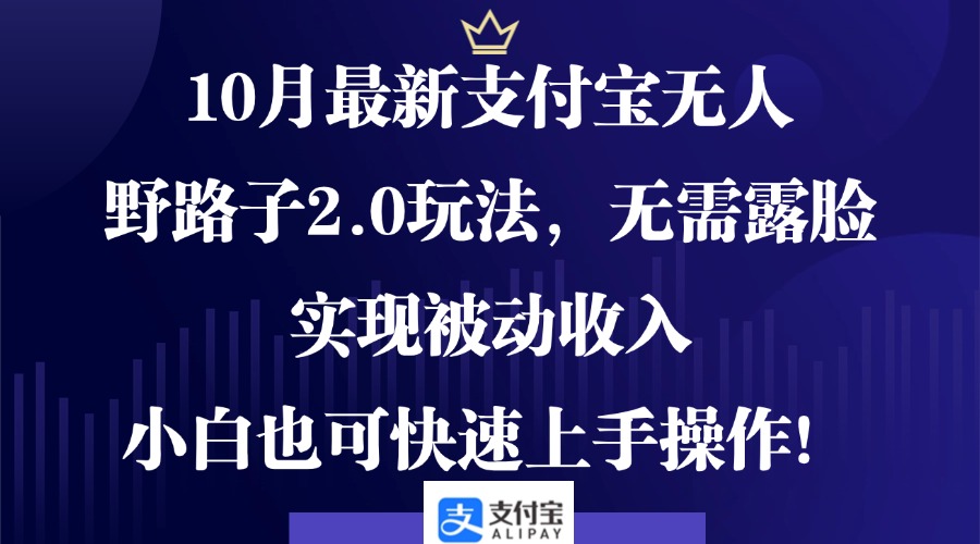 （12824期）10月最新支付宝无人野路子2.0玩法，无需露脸，实现被动收入，小白也可…-云帆学社