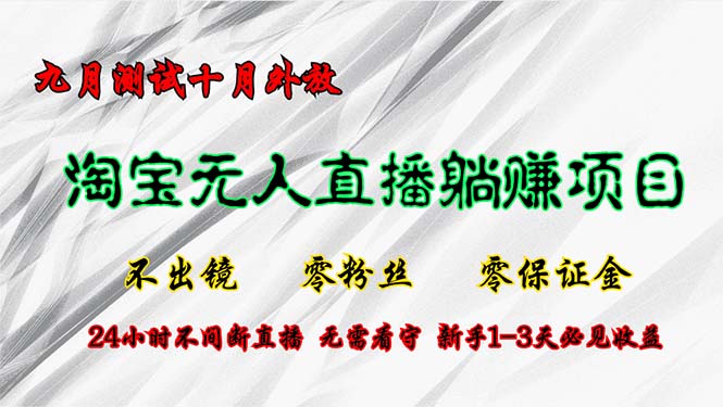 （12862期）淘宝无人直播最新玩法，九月测试十月外放，不出镜零粉丝零保证金，24小…-云帆学社