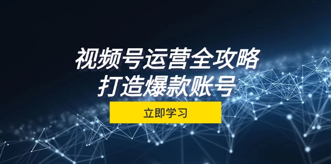 视频号运营全攻略，从定位到成交一站式学习，视频号核心秘诀，打造爆款账号-云帆学社