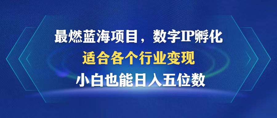 （12941期）最燃蓝海项目  数字IP孵化  适合各个行业变现  小白也能日入5位数-云帆学社