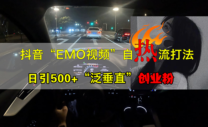 （13029期）抖音EMO视频自热打法，日引500+“泛垂直”创业粉-云帆学社