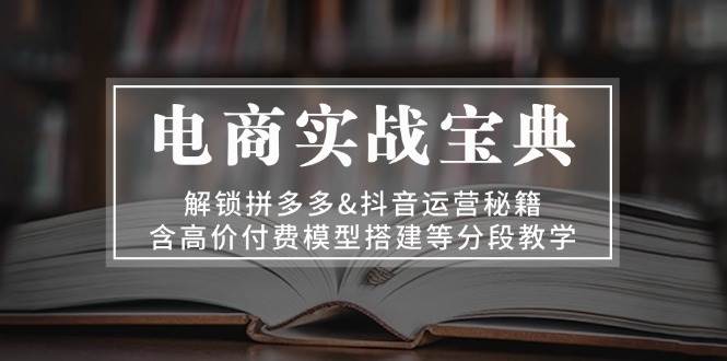 电商实战宝典：解锁拼多多&抖音运营秘籍，含高价付费模型搭建等分段教学-云帆学社