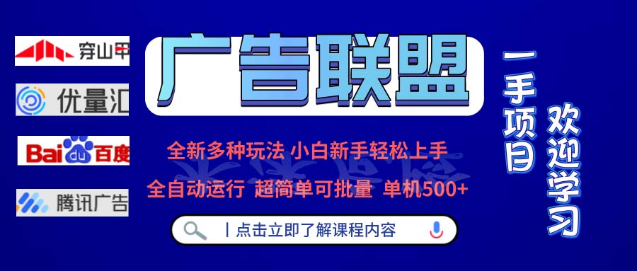 （13258期）广告联盟 全新多种玩法 单机500+  全自动运行  可批量运行-云帆学社