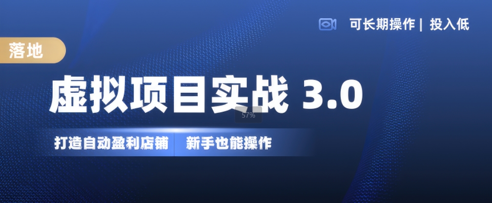 虚拟项目实战3.0，打造自动盈利店铺，可长期操作投入低，新手也能操作-云帆学社