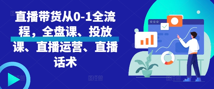 直播带货从0-1全流程，全盘课、投放课、直播运营、直播话术-云帆学社