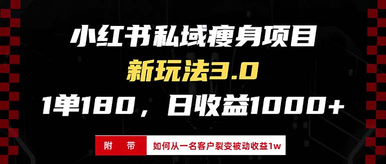 （13348期）小红书瘦身项目3.0模式，新手小白日赚收益1000+（附从一名客户裂变收益…-云帆学社