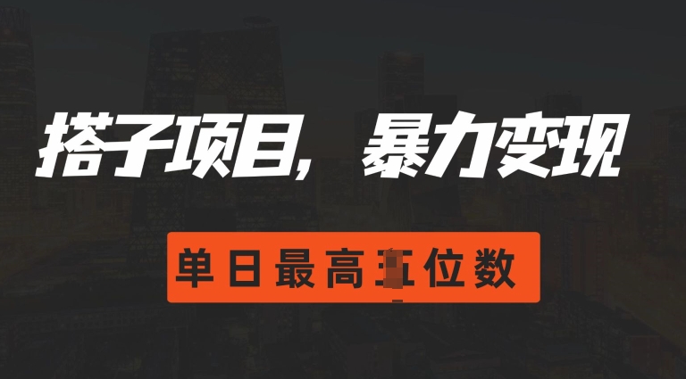 2024搭子玩法，0门槛，暴力变现，单日最高破四位数-云帆学社