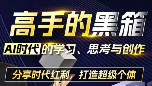 高手的黑箱：AI时代学习、思考与创作-分红时代红利，打造超级个体-云帆学社