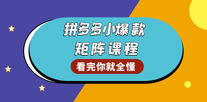 （13699期）拼多多爆款矩阵课程：教你测出店铺爆款，优化销量，提升GMV，打造爆款群-云帆学社