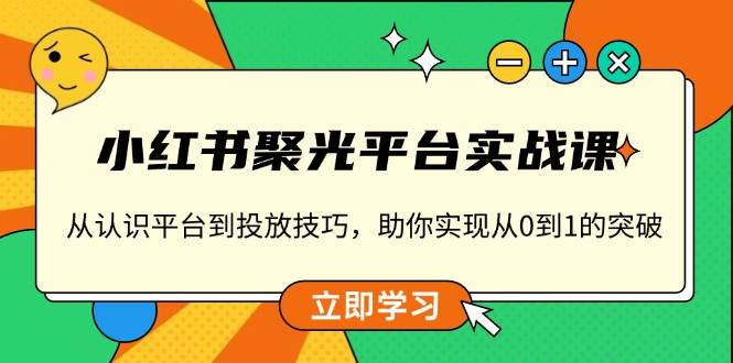 （13775期）小红书 聚光平台实战课，从认识平台到投放技巧，助你实现从0到1的突破-云帆学社