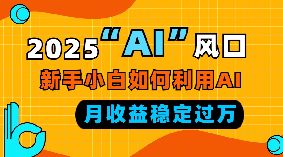 （13821期）2025“ AI ”风口，新手小白如何利用ai，每月收益稳定过万-云帆学社