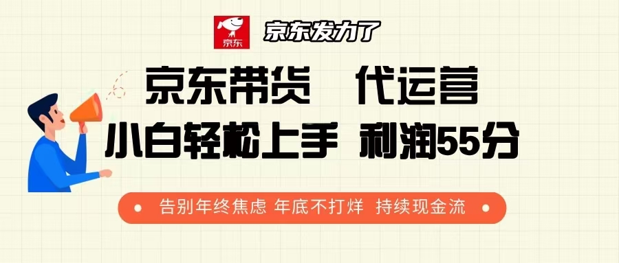 （13833期）京东带货 代运营 利润55分 告别年终焦虑 年底不打烊 持续现金流-云帆学社